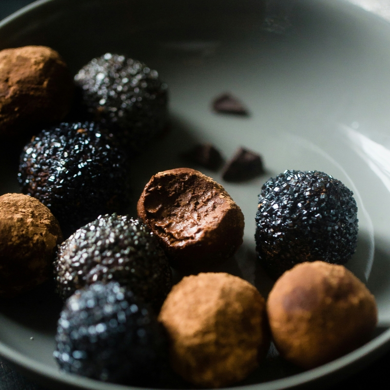Organic chocolate truffles